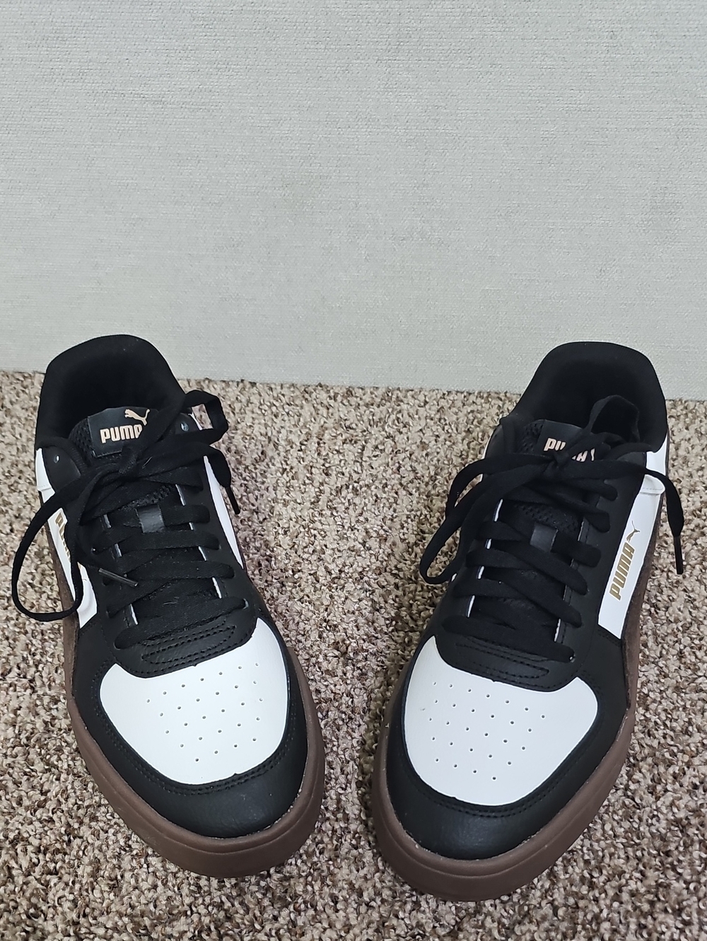 Puma Men’s Black, White & Brown Low-Top Sneakers